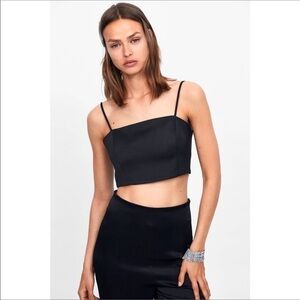 ZARA Black Crop Top